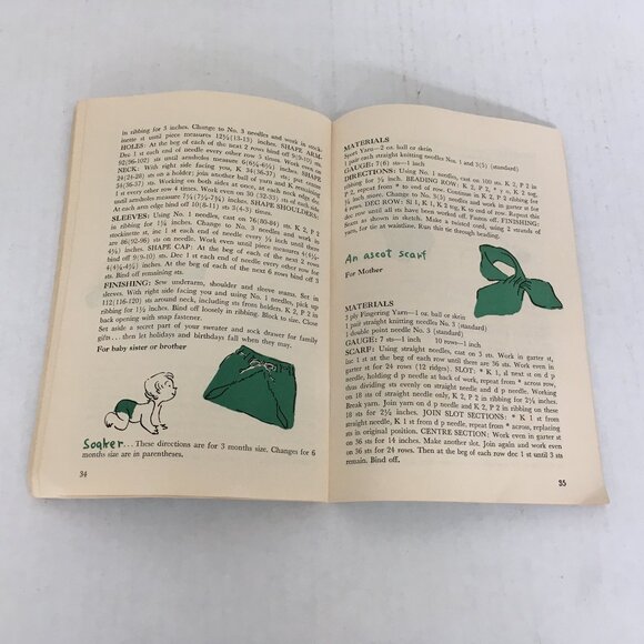 Vintage knitting book wool round the year how to knit guide with patterns - Picture 6 of 12